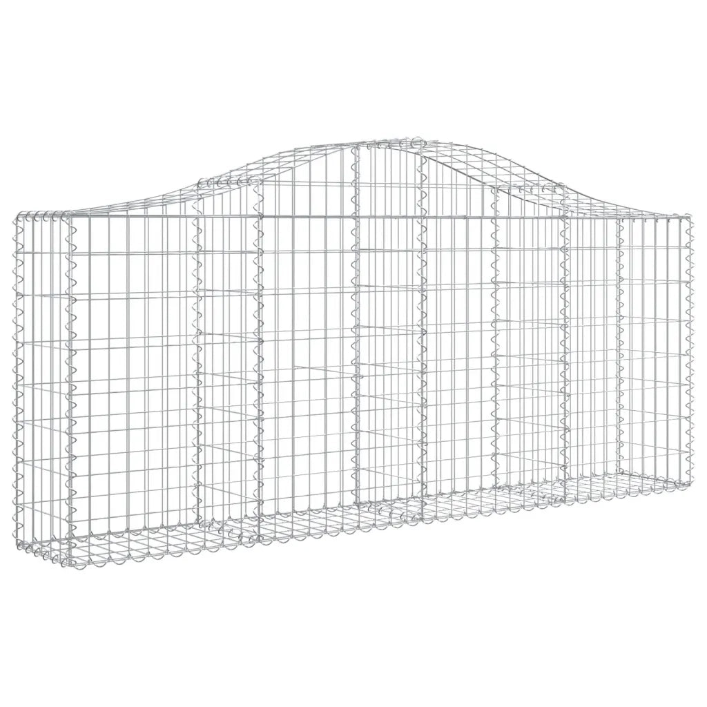 Cesti Gabbioni ad Arco 6 pz 200x30x80/100 cm Ferro Zincato 3145413