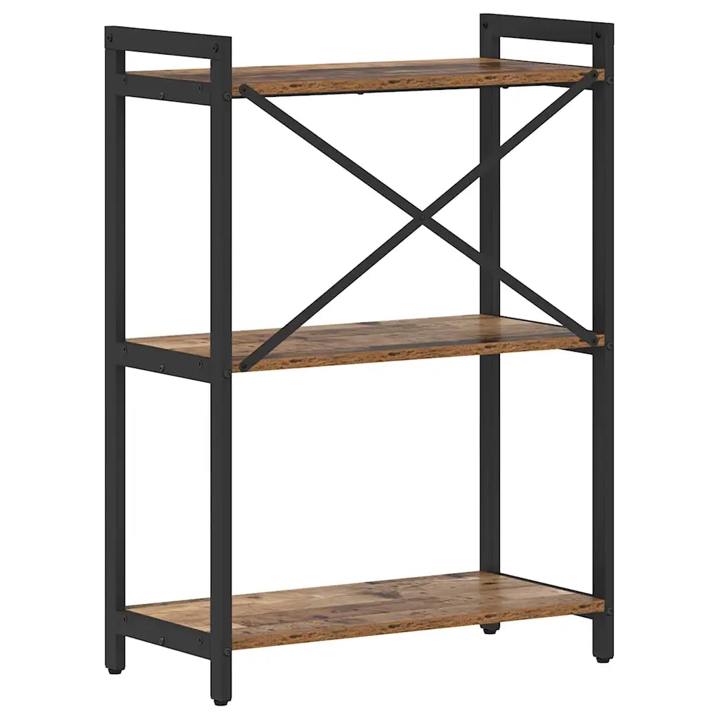 Libreria-Scaffale per Libri-Mobile di Stoccaggio Legno vecchio 60 x 30 x 85 cm Legno multistrato