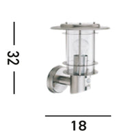 Applique Contemporanea Edgeware Acciaio Cromo 1 Luce E27