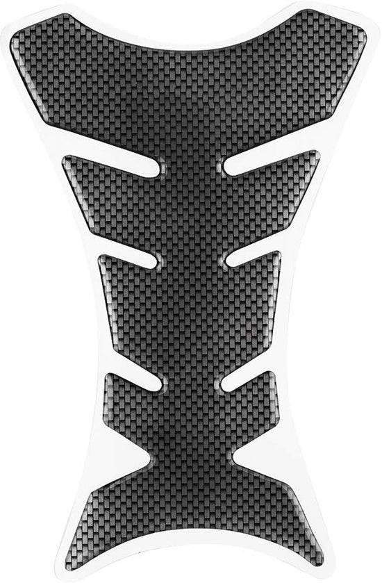 Panno di protezione per serbatoio di forma a scaglie di pesce, universale, autoadesivo, PET, nuovo, compatibile con motocicli giapponesi, dimensioni 18,2 x 11,5 cm.