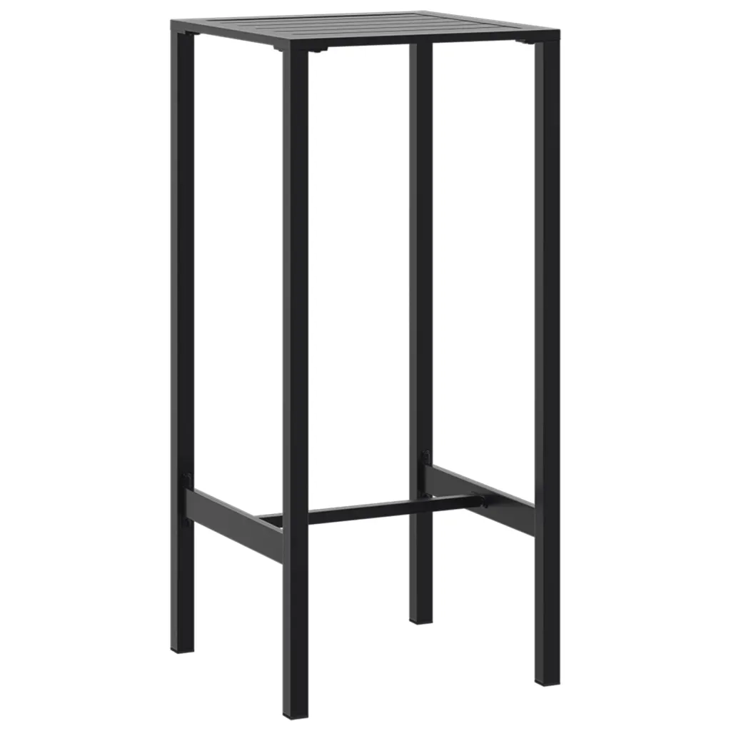 vidaXL Tavolo da Bar Nero 50x50x110 cm in Acciaio Verniciato a Polvere