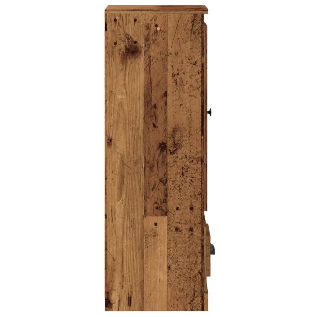 Credenza Legno Antico 36x35,5x103,5 cm in Legno Multistrato
