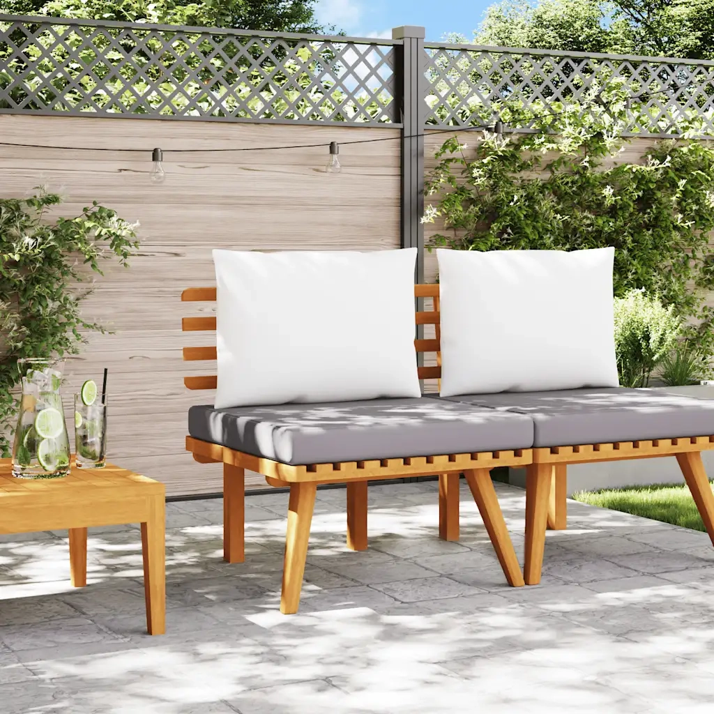 Sedia da Giardino con Cuscini in Legno Massello di Acacia CFW4725583