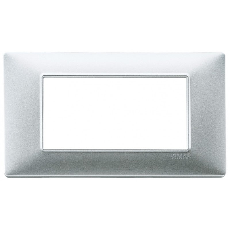 Vimar Plana placca 4 moduli colore argento opaco 14654.20