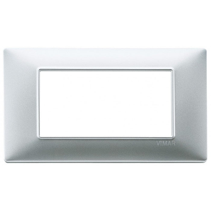 Vimar Plana placca 4 moduli colore argento opaco 14654.20