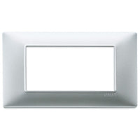 Vimar Plana placca 4 moduli colore argento opaco 14654.20