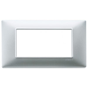Vimar Plana placca 4 moduli colore argento opaco 14654.20