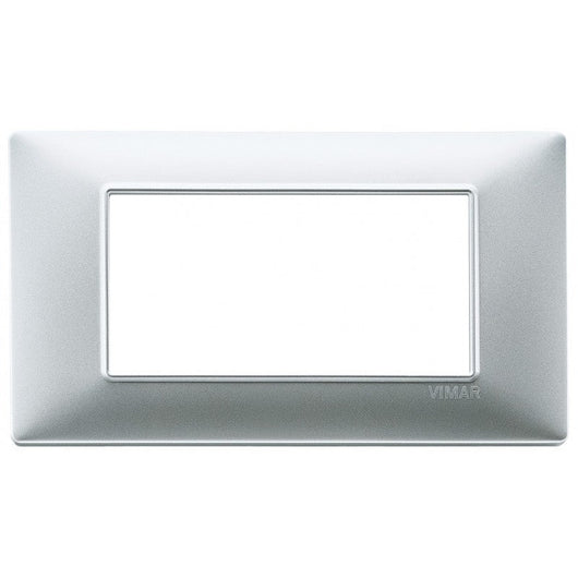 Vimar Plana placca 4 moduli colore argento opaco 14654.20