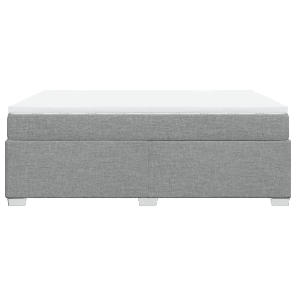 Giroletto a Molle con Materasso Grigio Chiaro 140x200cm Tessuto 3285137