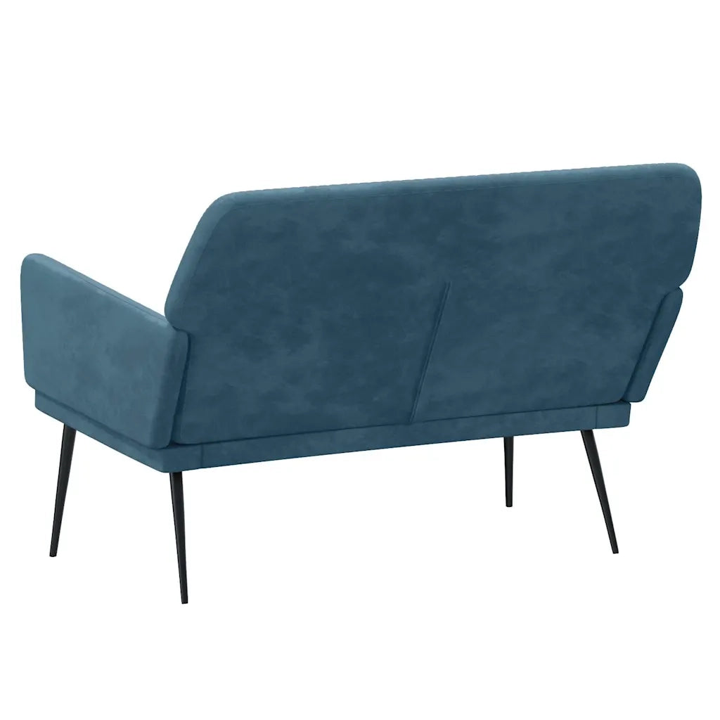 vidaXL Panca Blu 108x79x79 cm in Velluto