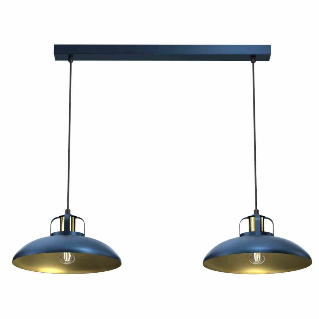 Lampadario a sospensione Milagro Felix MLP7715 blu oro