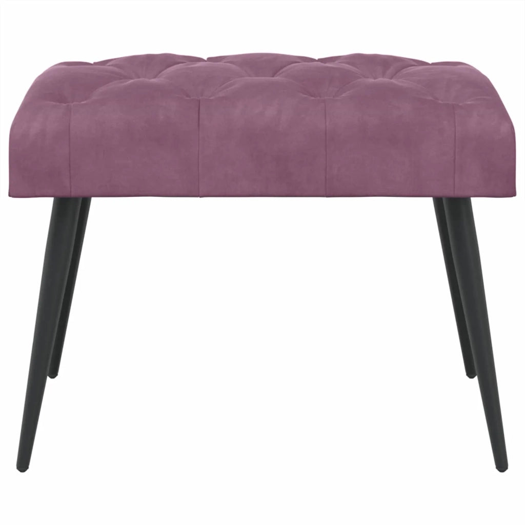 Panchina con bottoni imbottiti Viola 60 x 40 x 45 cm Velluto 42038556