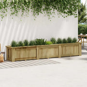 Fioriera | Cassetta per fiori | Vaso Rialzata 291x50x50 cm in Legno di Pino Impregnato