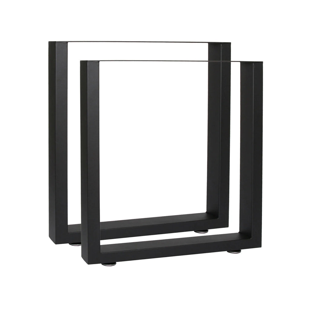 Gamba per panca con profilo quadrato 40x43 cm verniciata a polvere finitura nera per mobili 16_0002450