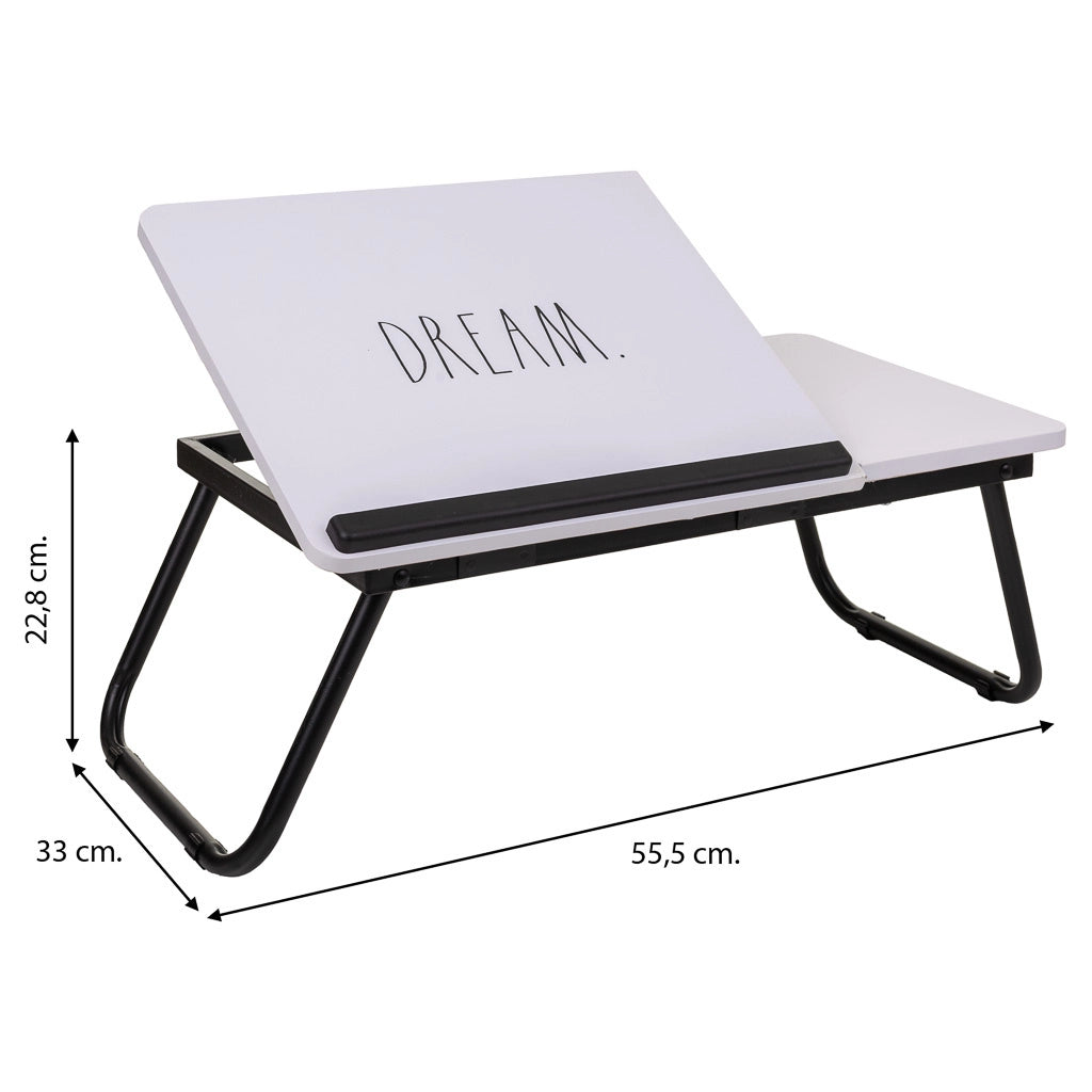Tavolo scrivania pieghevole bianco 61x35,5x20h