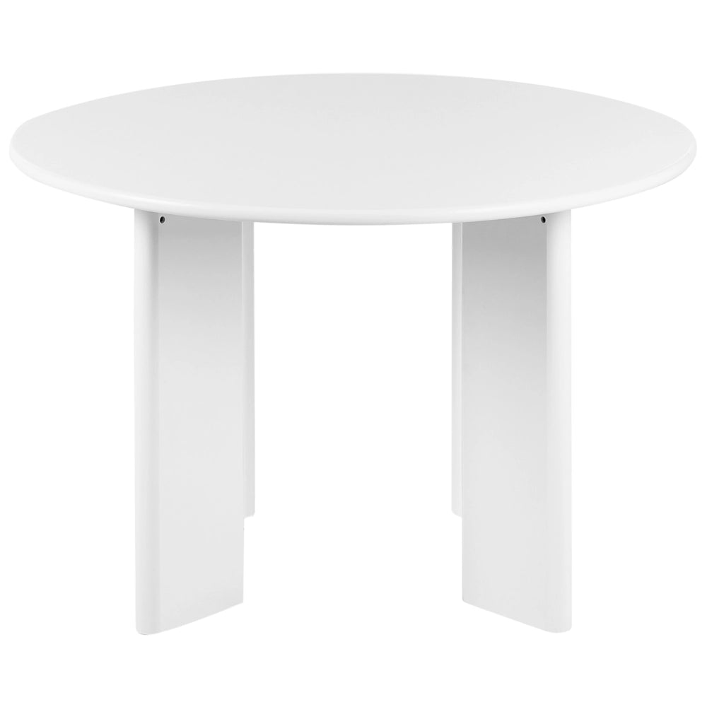 Tavolo da pranzo bianco con struttura in MDF ø 120 cm rotondo moderno