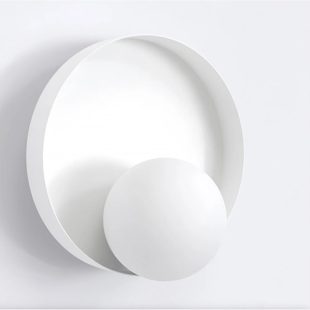 Lampada a parete Kido in acciaio bianco opaco