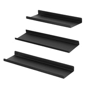 Mensole da parete in metallo nero VALORA per soggiorno, ufficio, camera da letto - LFS12BK x3