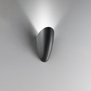 Applique Da Esterno Moderna Nautilus Metallo Grigio Vetro Led 13W 3000K
