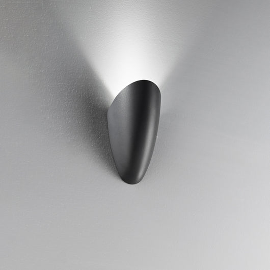 Applique Da Esterno Moderna Nautilus Metallo Grigio Vetro Led 13W 3000K