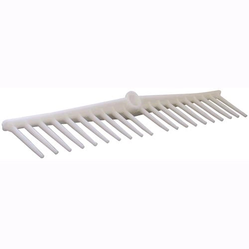 Rastrello In Polipropilene Bianco 20 Denti 63 Cm Senza Manico 1 Pz