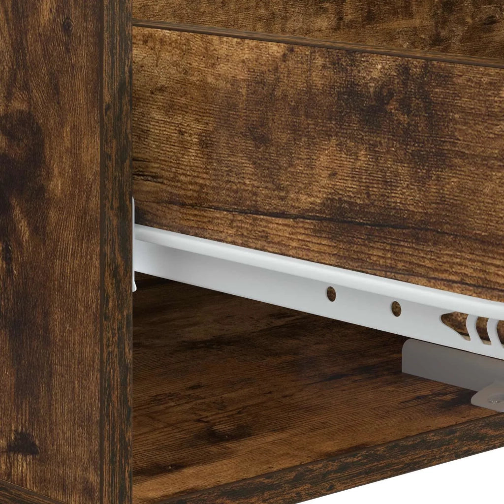 Tavolino da salotto con cassetto Rovere Fumo 49 x 50 x 40 cm 894740
