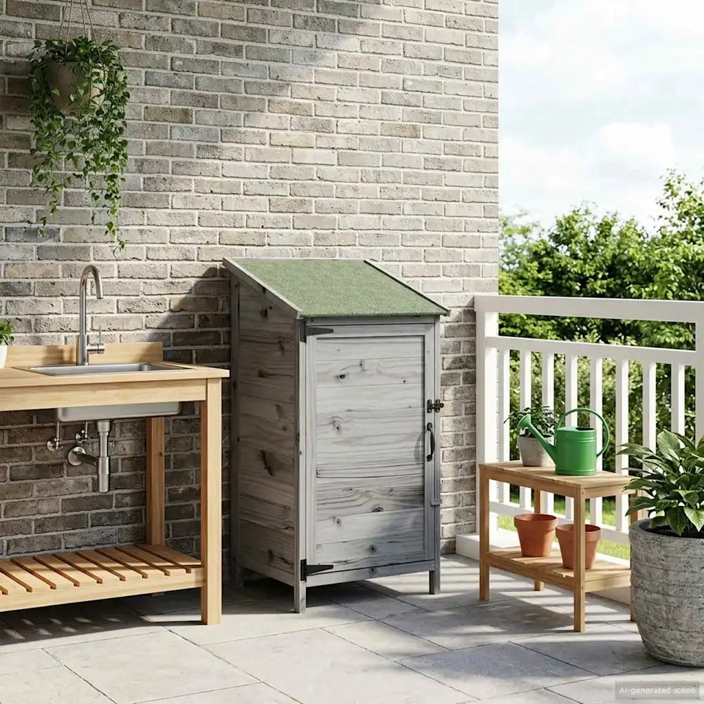 Capanno da Giardino Grigio 59 x 56 x 113,5 cm CFW2702166