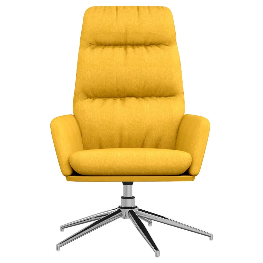 Sedia Rilassante Giallo Senape in Tessuto cod mxl 13972