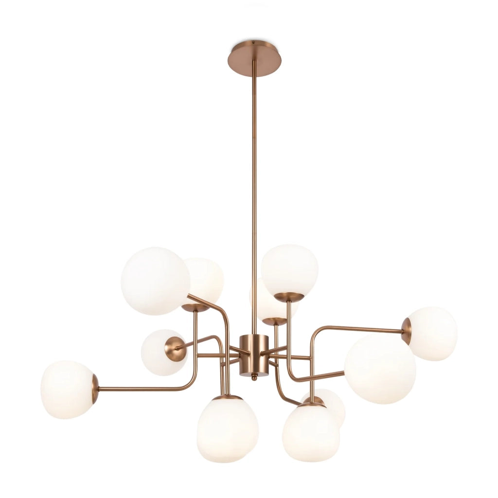 Maytoni Lampadario moderno Erich 12 luci E14 oro metallo vetro