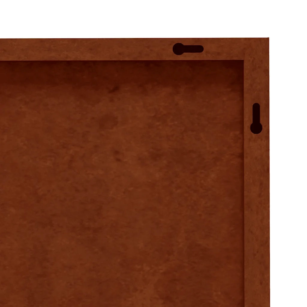 Decorazione Muro da Giardino 55x55 cm Erba in Acciaio Corten CFW2354074