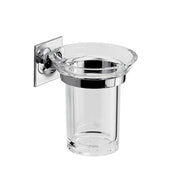 Set portaspazzolini e portasapone da muro Gedy linea Wizard cromato
