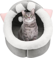 Letto e tenda per gatti - Cuscino morbido per piccoli e medi animali domestici con cuscini lavabili