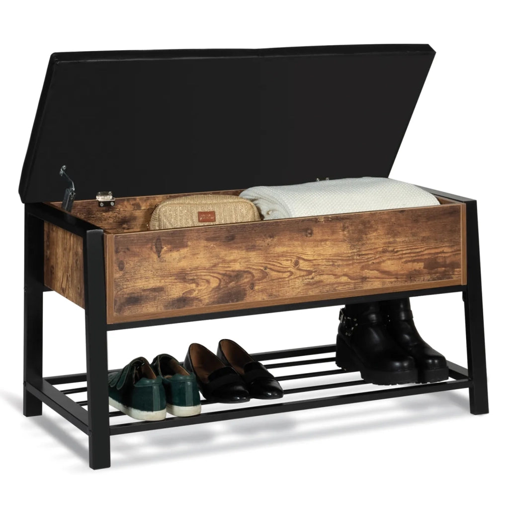 IDMarket - Panca contenitore ingresso di design industriale NINO