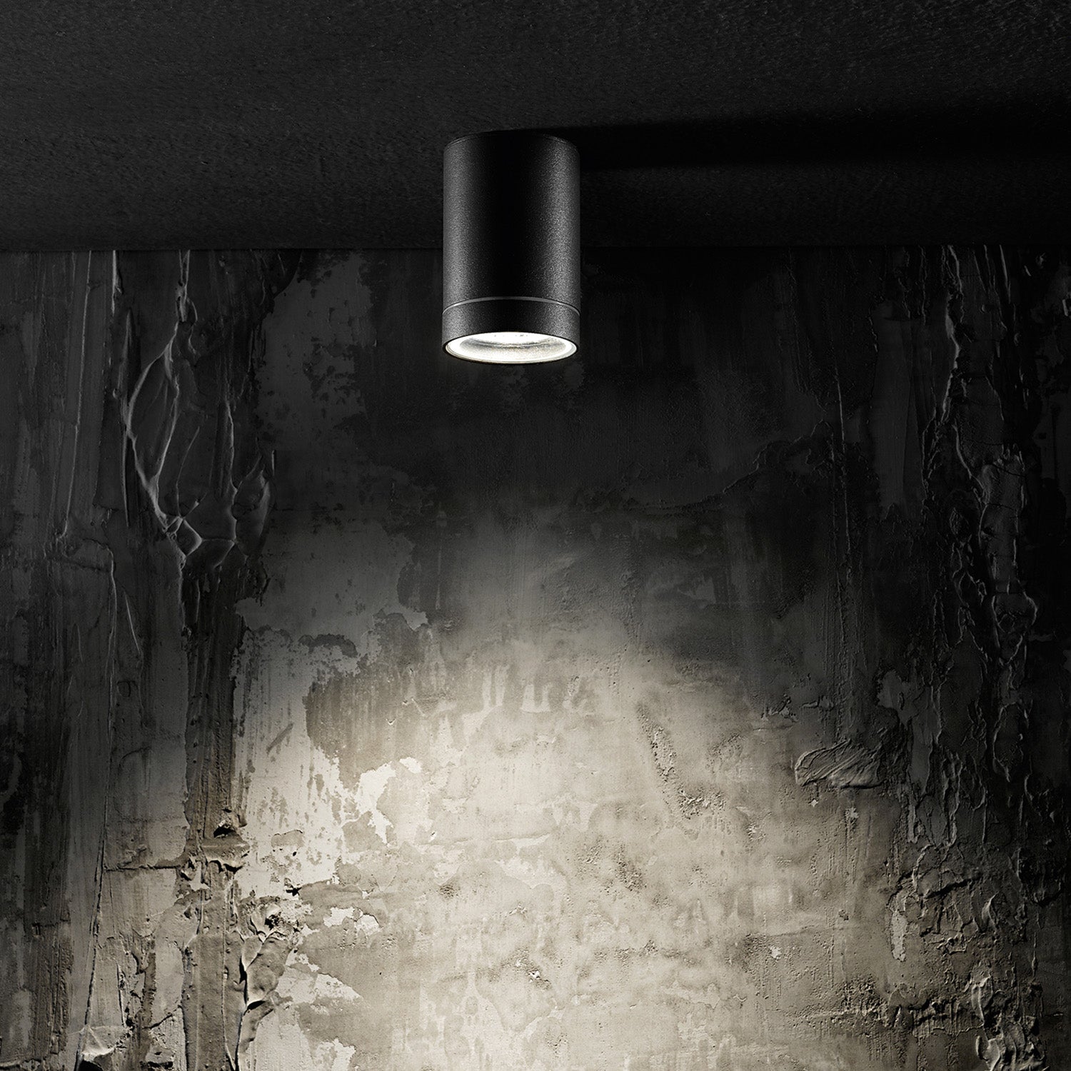 Plafoniera Cilindrica Esterno Moderno Pendo Metallo Grigio Vetro 1 Luce Gu10