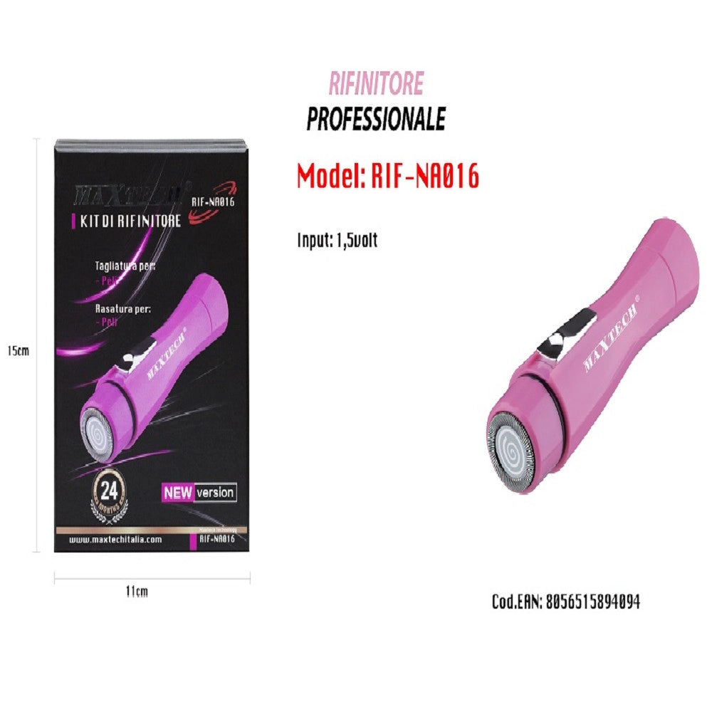 Trade Shop - Rasoio Rifinitore Di Precisione Per Peli Naso Orecchie Professionale Maxtech Rif-na016 -