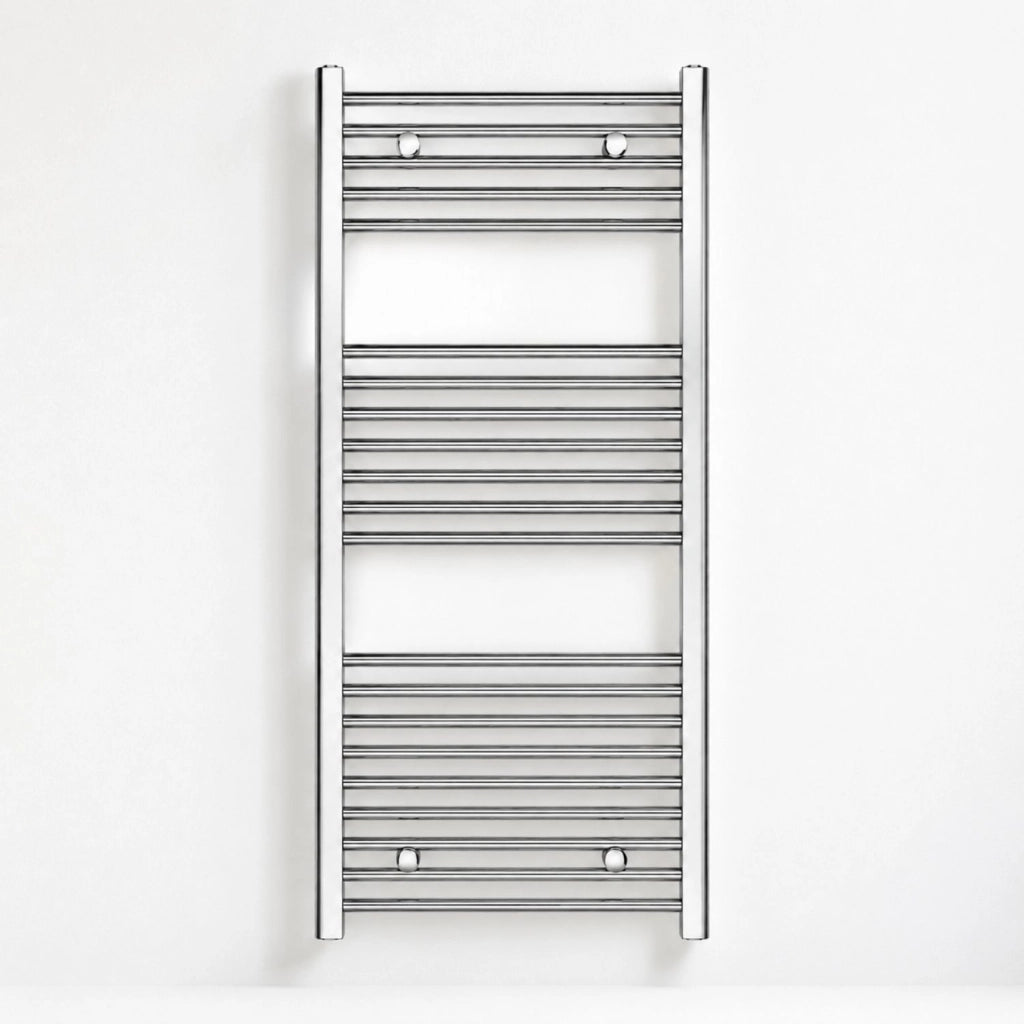 Termoarredo bagno cromato in acciaio per scaldasalviette a muro *** misure h1120xl600xi550 21 tubi, pezzi 1