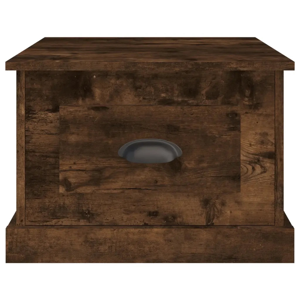 Tavolino da Salotto Rovere Fumo 50x50x35 cm Legno Multistrato 816253