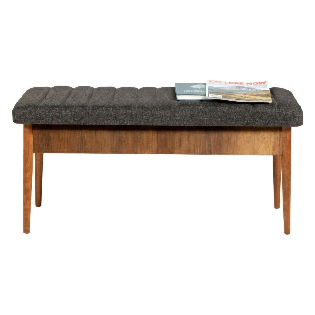 Arielli, Panca Peso Supportato 130 kg, 110x40x48h cm Marrone Noce