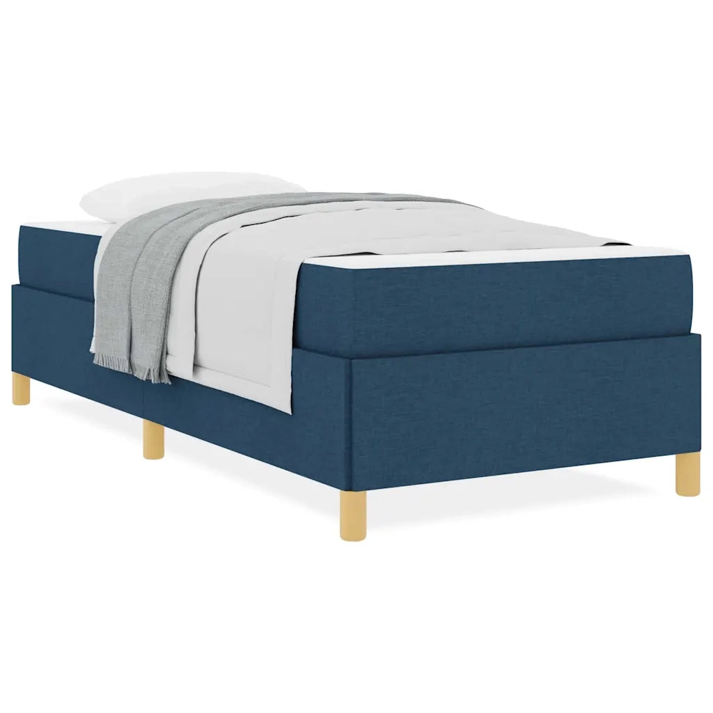 vidaXL Letto a molle Blu e Marrone e Bianco 80 x 200 cm Tessuto