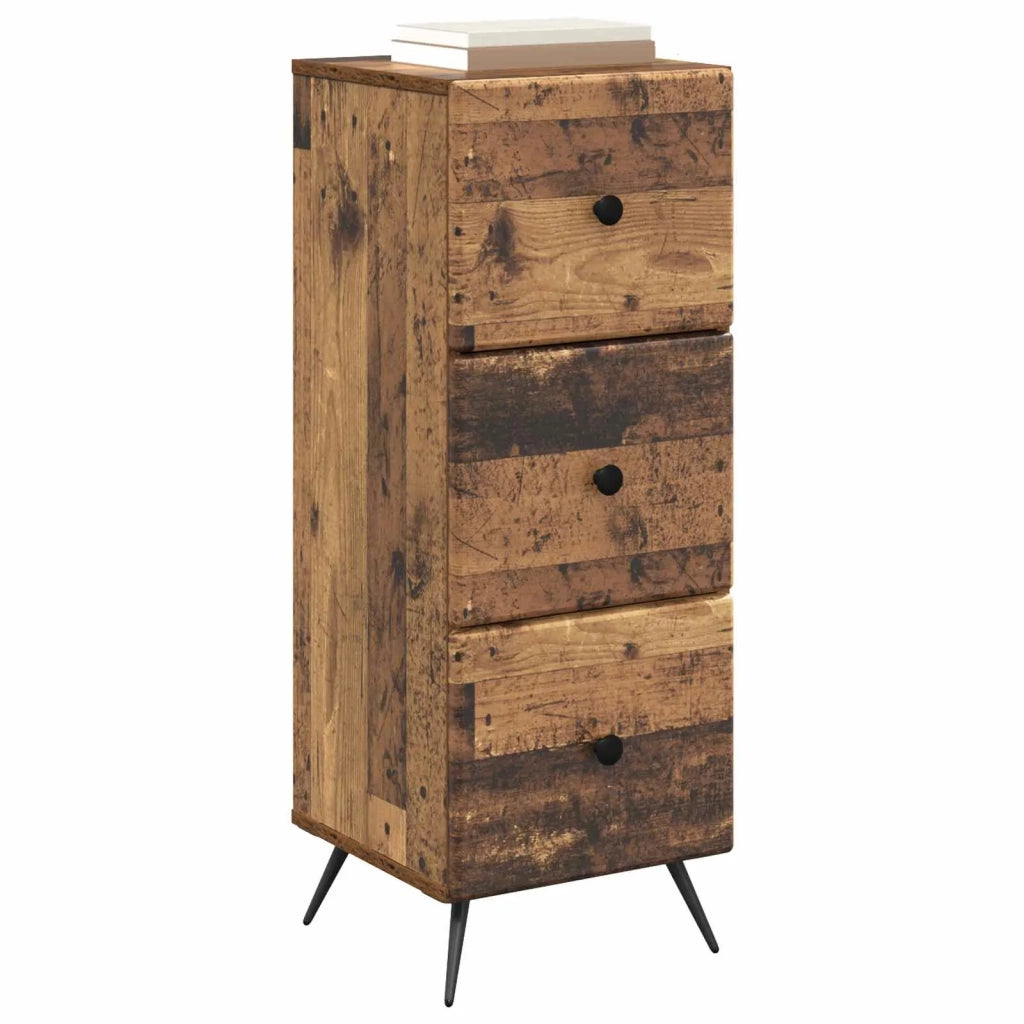 Mobile con Cassetti Legno antico 33 x 34,5 x 90 cm 895543