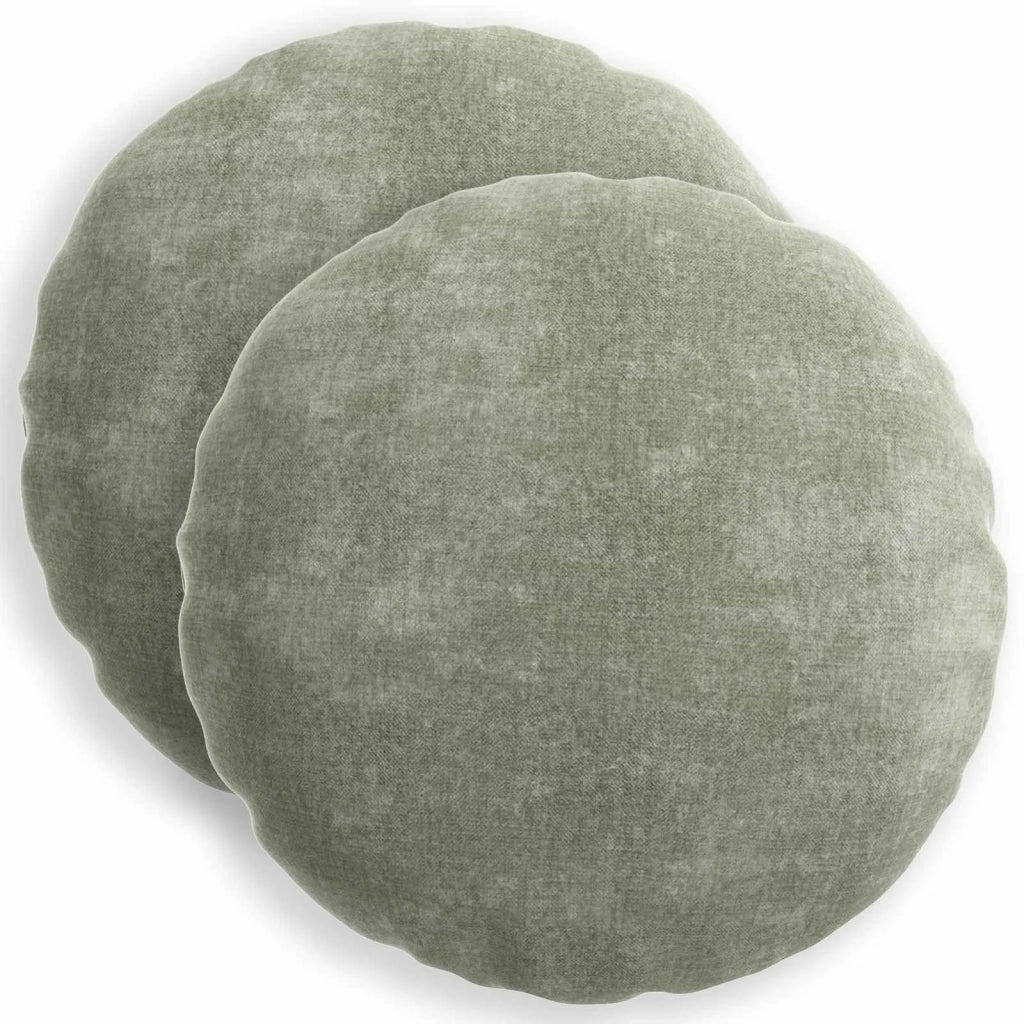 Federa 2 pz HEERLEN Verde Ø 50 cm Tessuto Chenille 922639