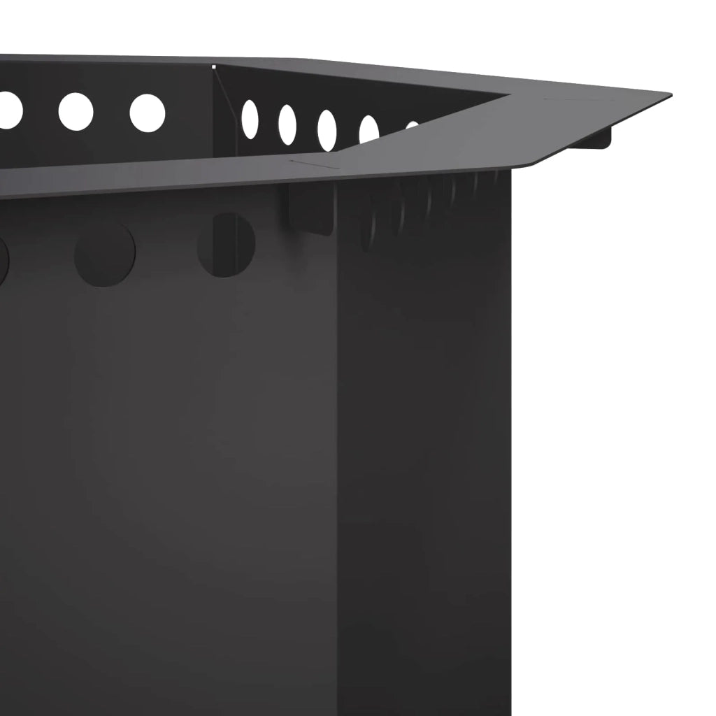 Anello per Focolare Nero 60 x 60 x 25 cm Acciaio 8012634