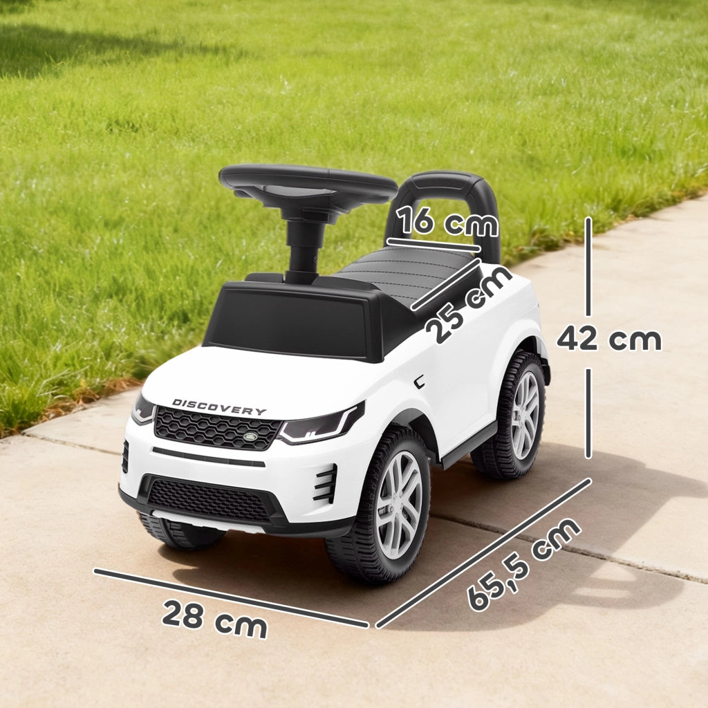 Correpasillos Land Rover con Almacenaje e Suoni per Bambini 18-36 Meses ¨C zephmum ¨C Bianco