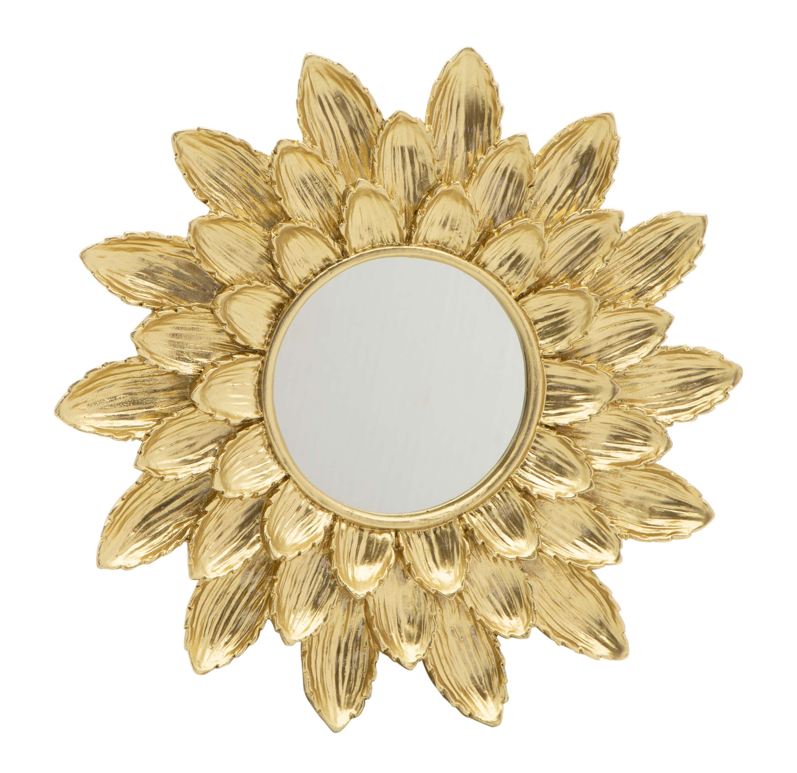 SPECCHIO FEATHER ORO D.25,5 CM