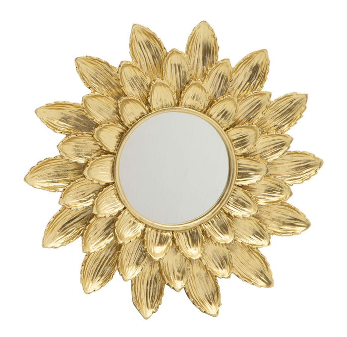 SPECCHIO FEATHER ORO D.25,5 CM