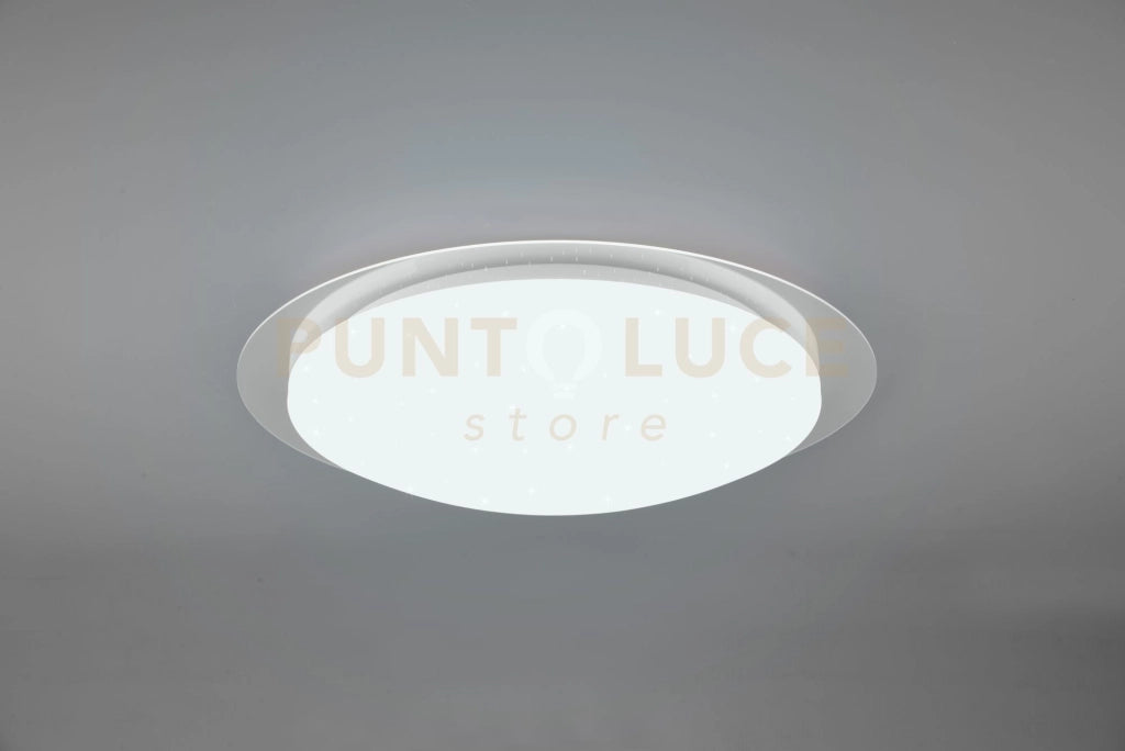 FRODENO H2O PLAFONIERA LED 18,5W 1900lm, 4000K STELLATA RGB CON TELECOMANDO MULTIFUNZIONE BORDO TRASPARENTE IP44 D. 48CM DIMMERABILE