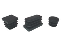 6blister puntali tondi 22 mm plastica nero 8 pz cod:ferx.62186