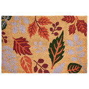 Zerbino di benvenuto in fibra di cocco antiscivolo 60 x 90 cm con retro in PVC Motivo foglie Multicolore
