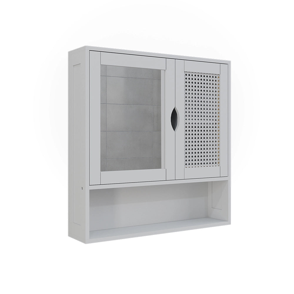 Vicco Specchio contenitore bagno Bianco 56 x 58 cm con 2 porte