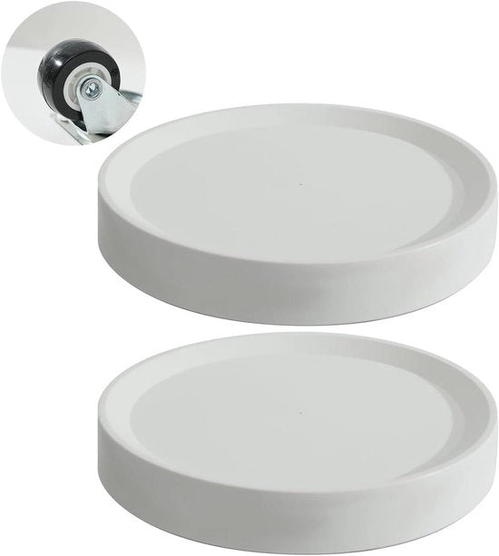 Set di 2 piante con ruote 27 cm trolley in vaso carrello metallico pesante e spostabile per interni ed esterni attrezzatura per giardino (dimensione esterna: 285 cm colore BEIGE)